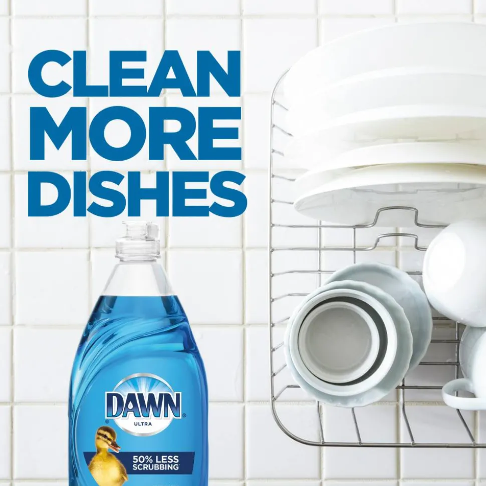 Dawn Ultra Dish Soap Dishwashing Liquid Bottles, 7.5 Fl Oz, Blue, Case Of 12 Bottles