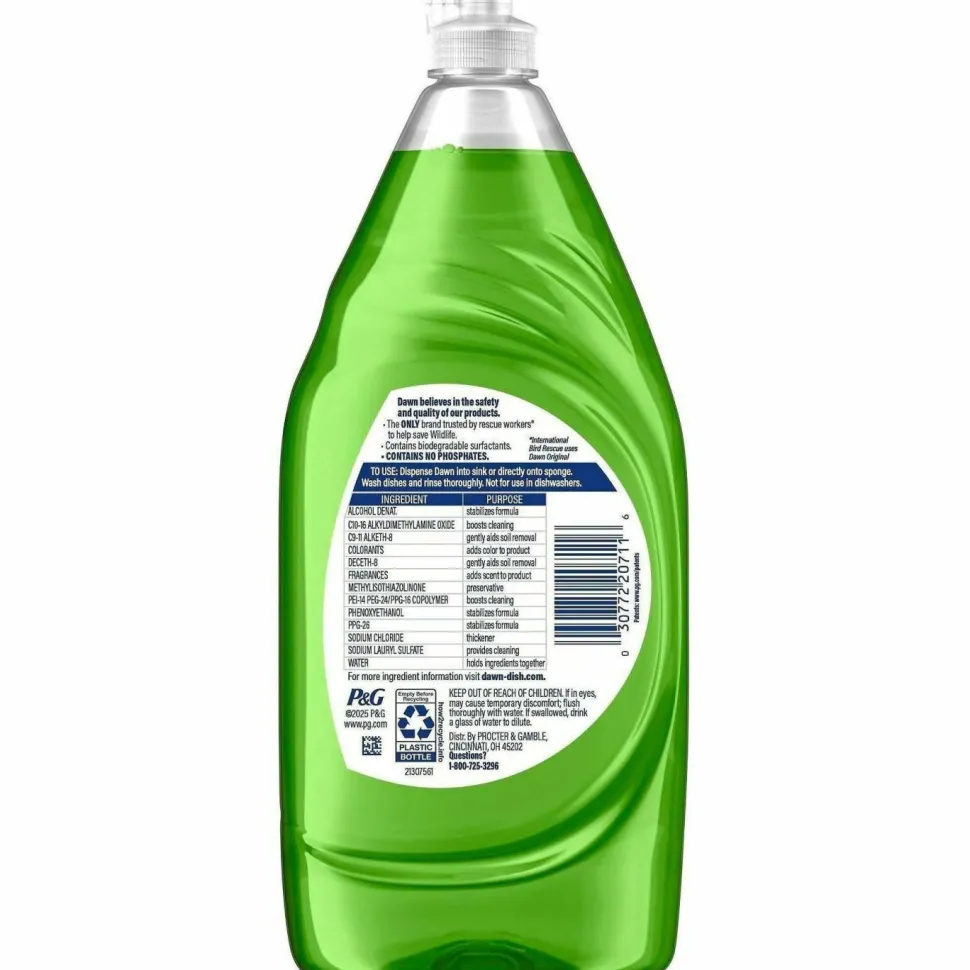Dawn Ultra Liquid Dish Detergent, Apple Blossom Scent, 38 oz Bottle, 8/Carton