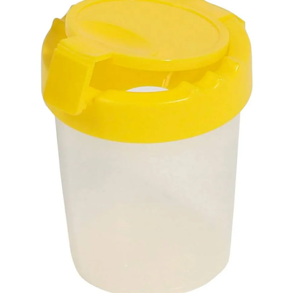 Deflecto Antimicrobial Kids No Spill Paint Cup Yellow