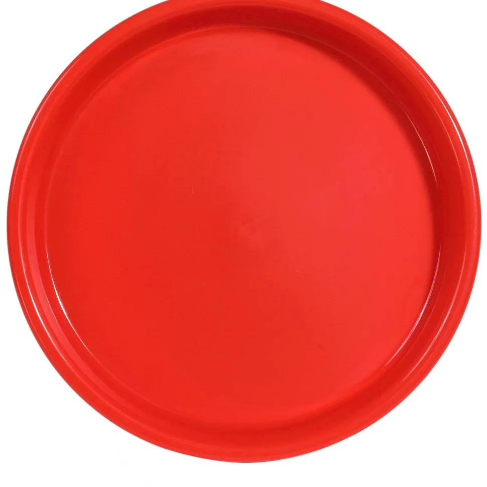 deflecto Little Artist's Antimicrobial Craft Tray, 13" Dia., Red