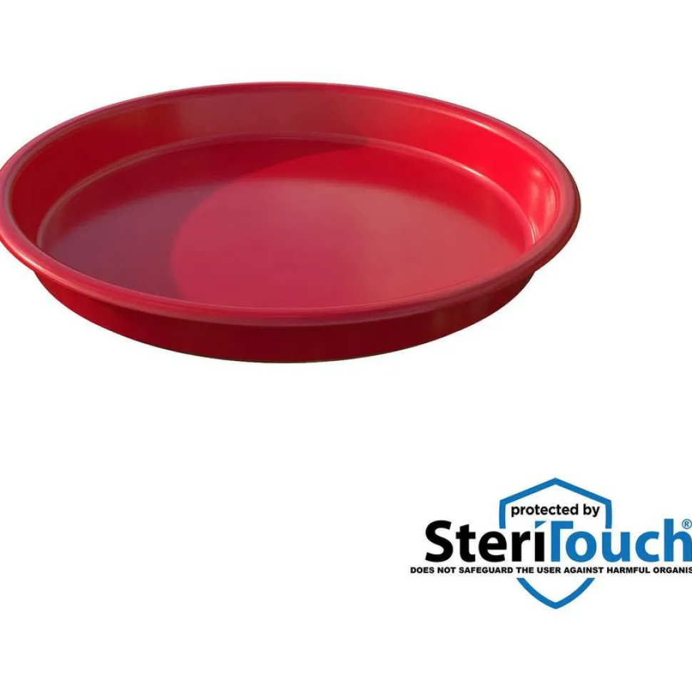 deflecto Little Artist's Antimicrobial Craft Tray, 13" Dia., Red