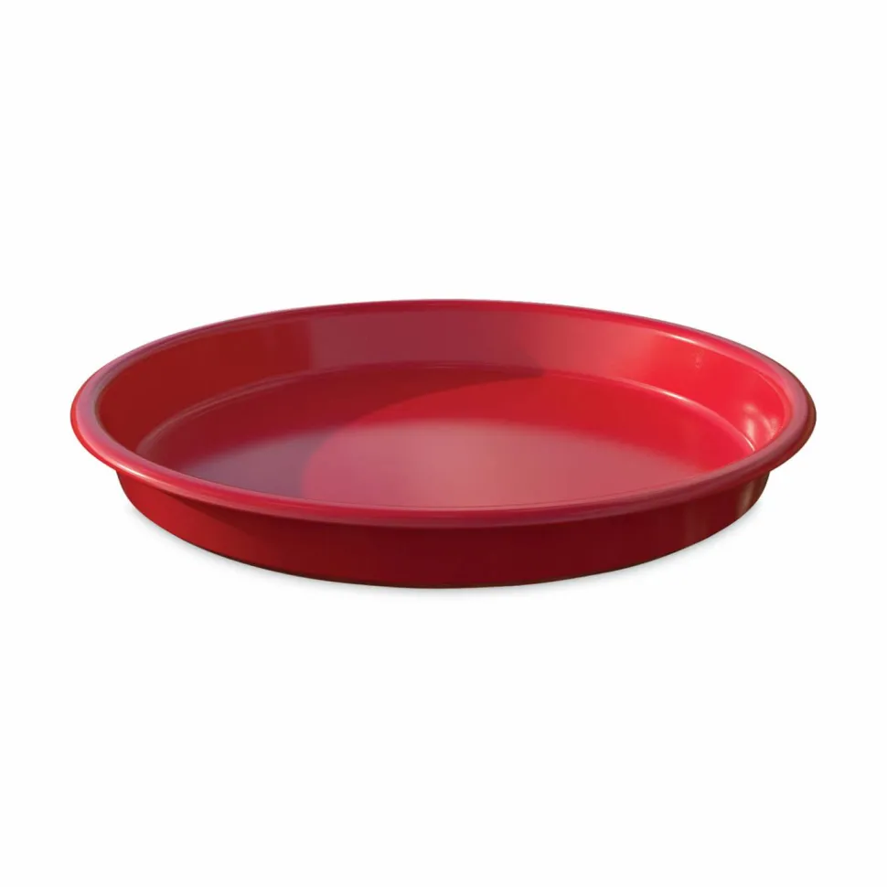 deflecto Little Artist's Antimicrobial Craft Tray, 13" Dia., Red