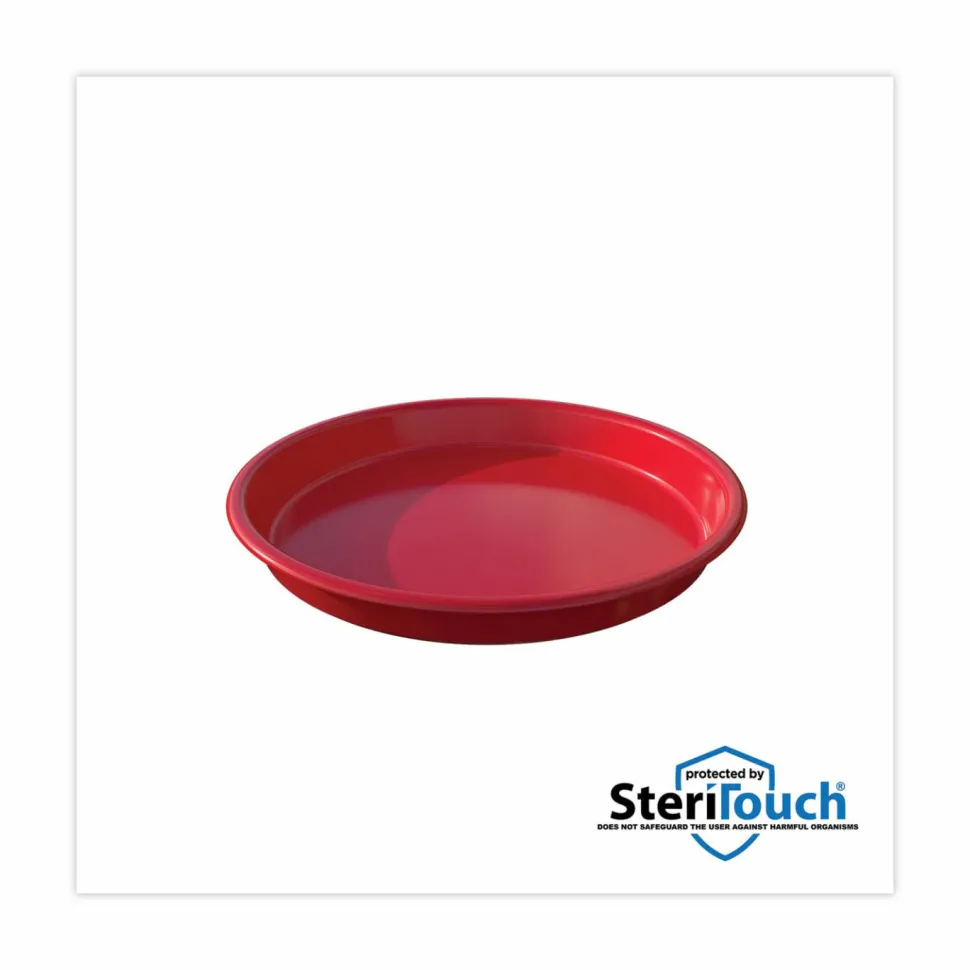 deflecto Little Artist's Antimicrobial Craft Tray, 13" Dia., Red