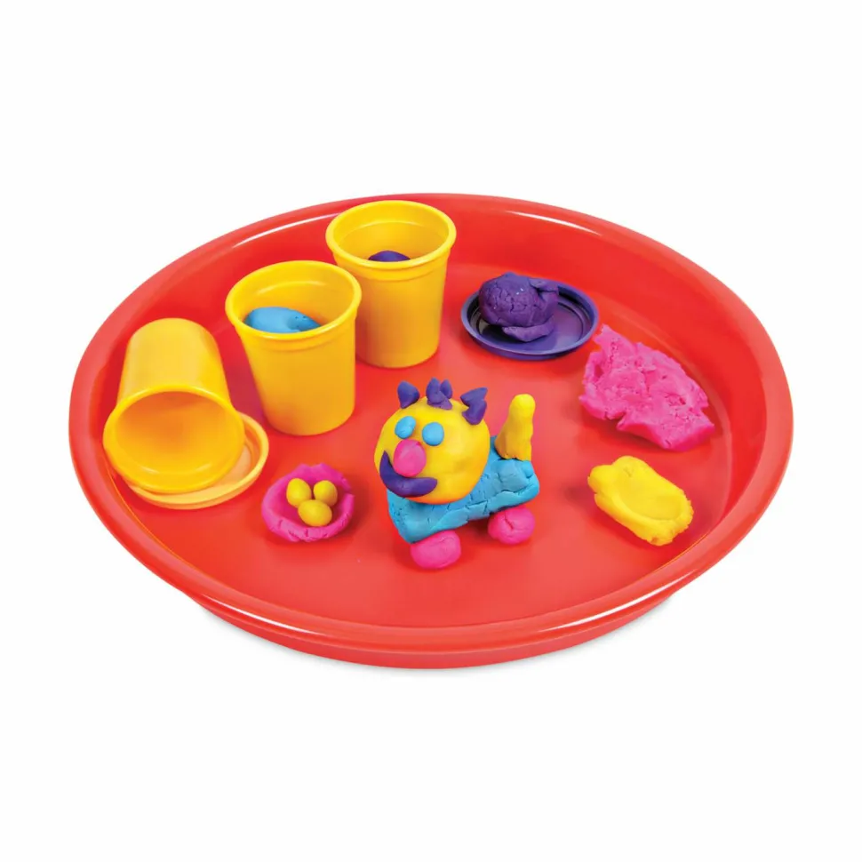 deflecto Little Artist's Antimicrobial Craft Tray, 13" Dia., Red