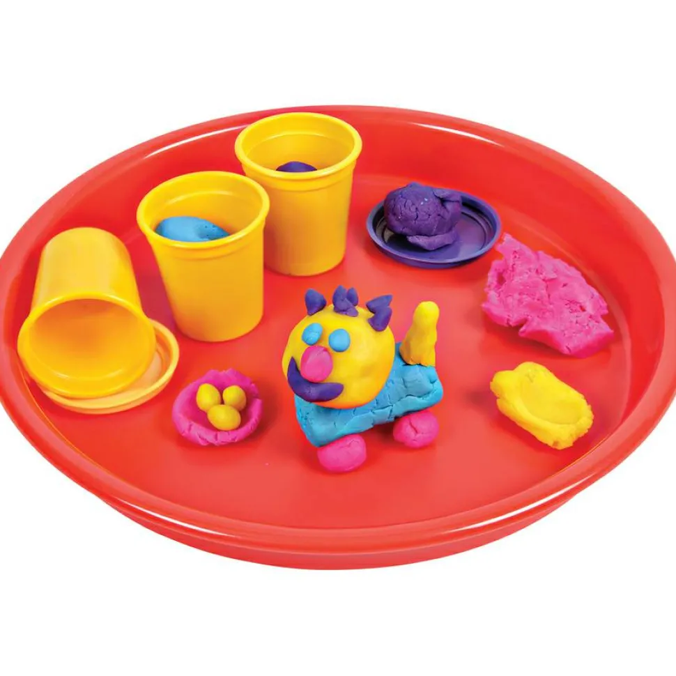 deflecto Little Artist's Antimicrobial Craft Tray, 13" Dia., Red