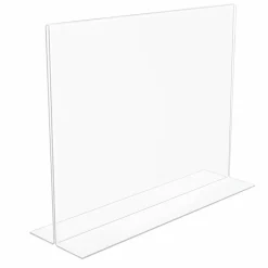 Deflecto Anti-Glare Double-sided Sign Holder, Landscape, 8.7