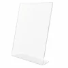 Deflecto Anti-Glare Slanted Sign Holder, Portrait, 11" x 8 1/2", Clear