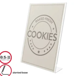 Deflecto Anti-Glare Slanted Sign Holder, Portrait, 11