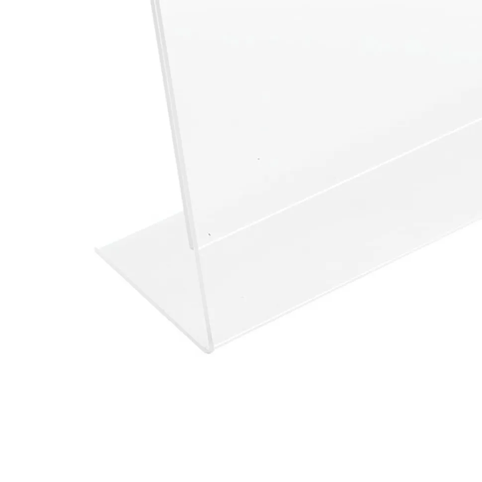 Deflecto Anti-Glare Slanted Sign Holder, Portrait, 11" x 8 1/2", Clear
