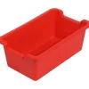 deflecto Antimicrobial Rectangle Storage Bin, Red