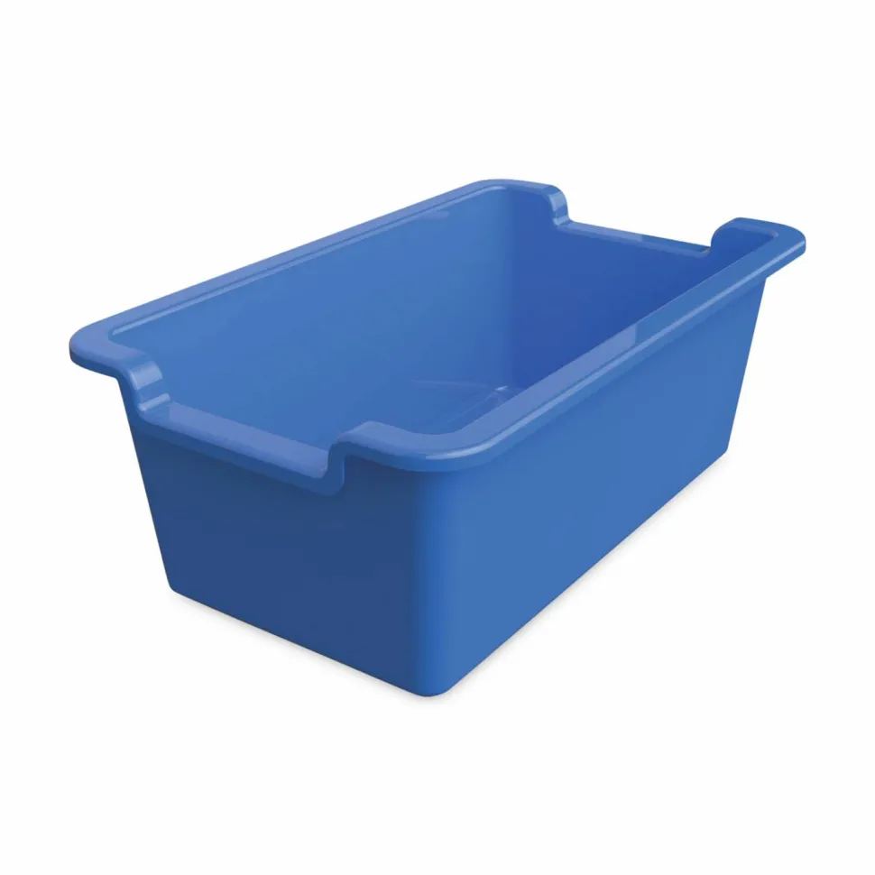 deflecto Antimicrobial Rectangle Storage Bin, Blue