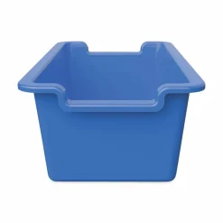 deflecto Antimicrobial Rectangle Storage Bin, Blue