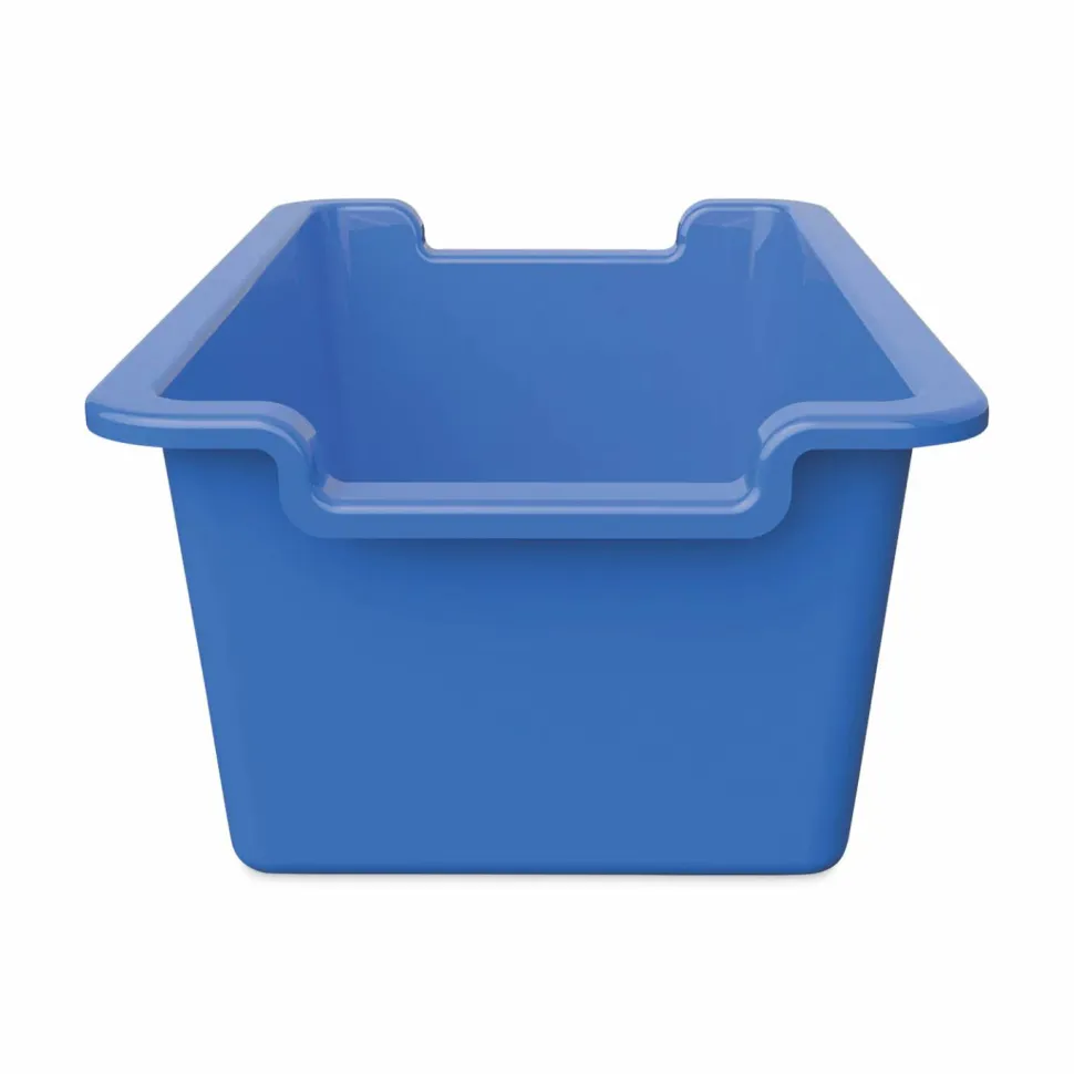 deflecto Antimicrobial Rectangle Storage Bin, Blue