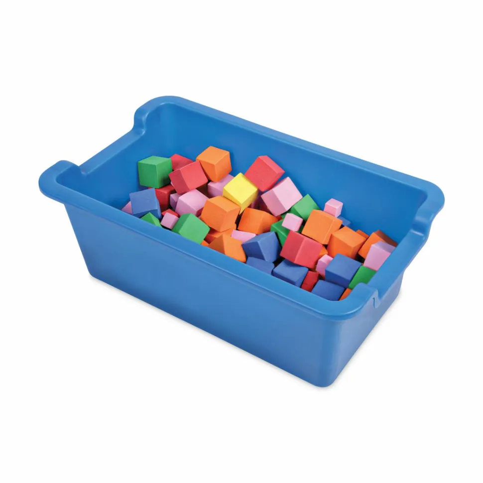 deflecto Antimicrobial Rectangle Storage Bin, Blue