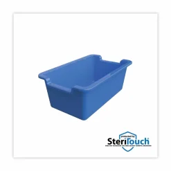 deflecto Antimicrobial Rectangle Storage Bin, Blue