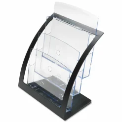 Deflecto Contemporary Literature Holder, 3 Magazine Size Compartments 13 5/16