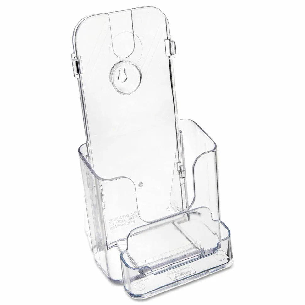 Deflecto Countertop Leaflet Holder With Business Card Holder