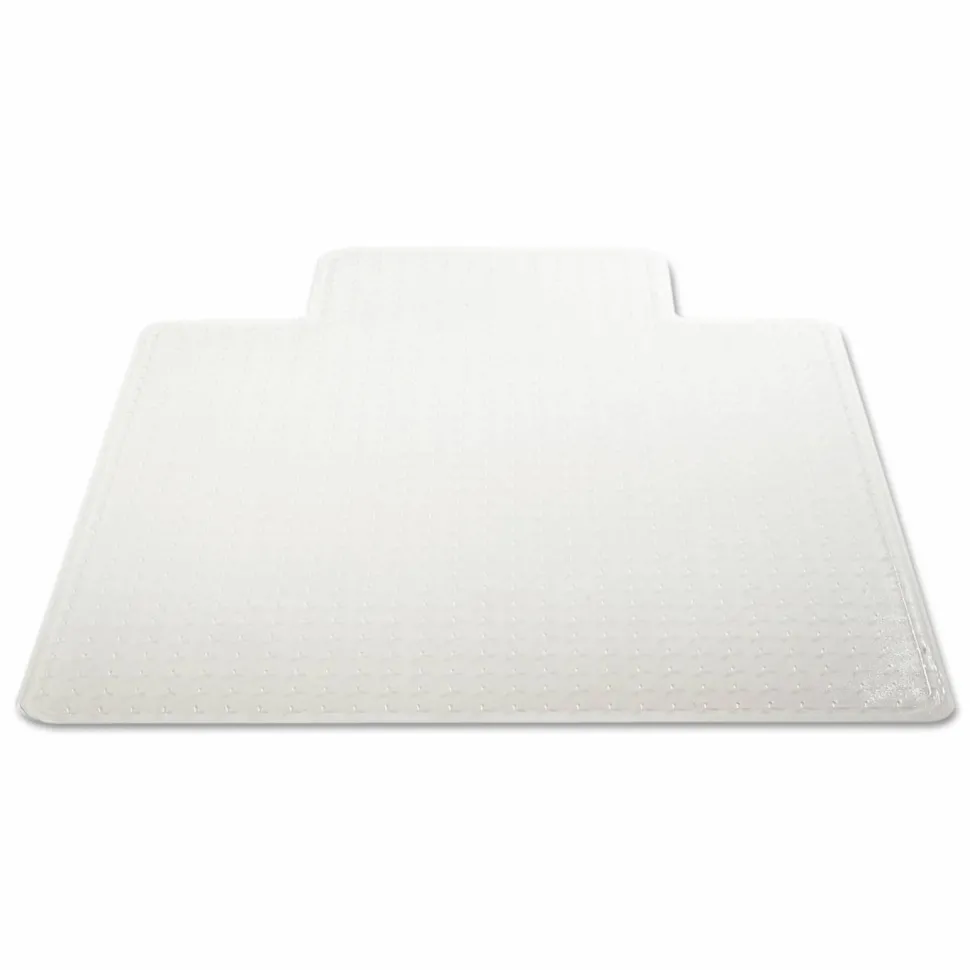 Deflecto DurMat for Carpet - Carpeted Floor - 60" Length x 46" Width - Lip Size 12" Length x 25" Width - Vinyl - Clear