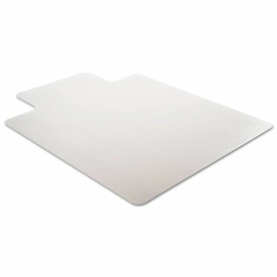Deflecto DurMat for Carpet - Carpeted Floor - 60" Length x 46" Width - Lip Size 12" Length x 25" Width - Vinyl - Clear