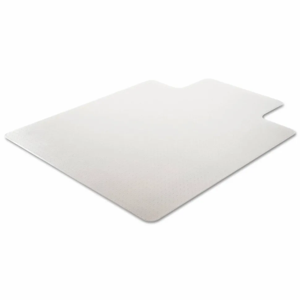 Deflecto DurMat for Carpet - Carpeted Floor - 60" Length x 46" Width - Lip Size 12" Length x 25" Width - Vinyl - Clear