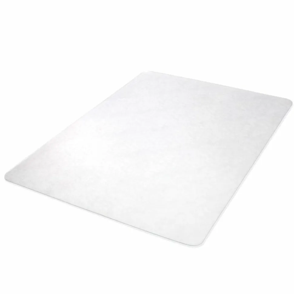 Deflecto Earth Source Chair Mat For Hard Floors, Straight Edge, 46" x 60", Clear