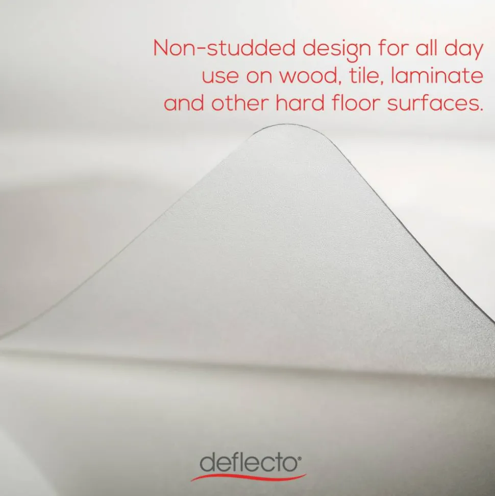 Deflecto Earth Source Chair Mat For Hard Floors, Straight Edge, 46" x 60", Clear