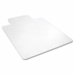 deflecto EconoMat Antimicrobial Chair Mat for Hard Floors, Rectangular with Lip, Straight Edges, 36