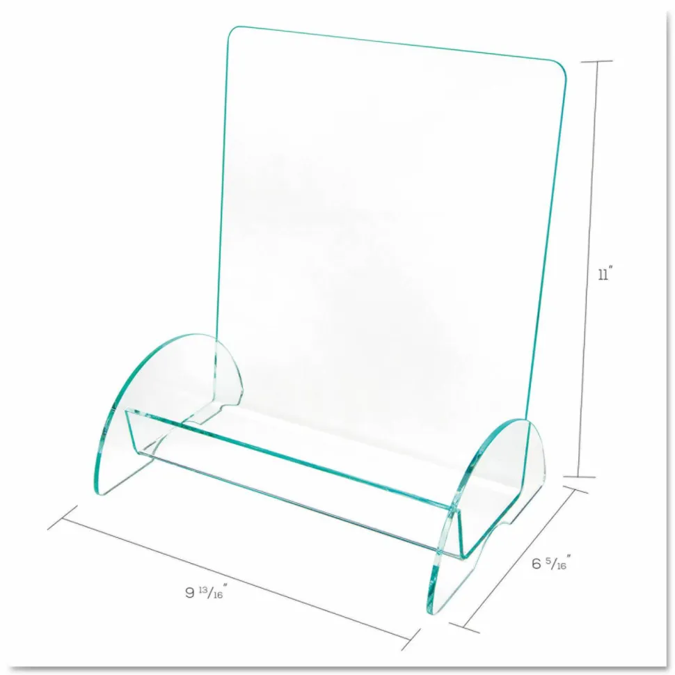 deflecto Euro-Style DocuHolder, Magazine Size, 9.81w x 6.31d x11h, Green Tinted