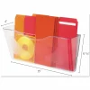 deflecto Euro-Style DocuPocket Landscape Wall File, Larger Files/Tabloid Size, 15" x 4" x 6.63", Clear