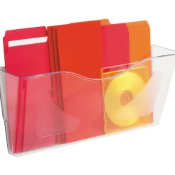 deflecto Euro-Style DocuPocket Landscape Wall File, Larger Files/Tabloid Size, 15