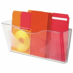 deflecto Euro-Style DocuPocket Landscape Wall File, Larger Files/Tabloid Size, 15