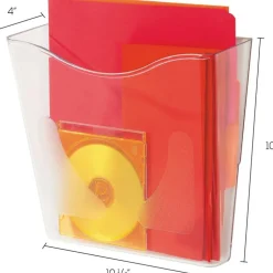 deflecto Euro-Style DocuPocketPortrait Wall File, A4/Legal/Letter/Magazine/Portfolio Size, 10.25