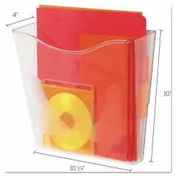deflecto Euro-Style DocuPocketPortrait Wall File, A4/Legal/Letter/Magazine/Portfolio Size, 10.25