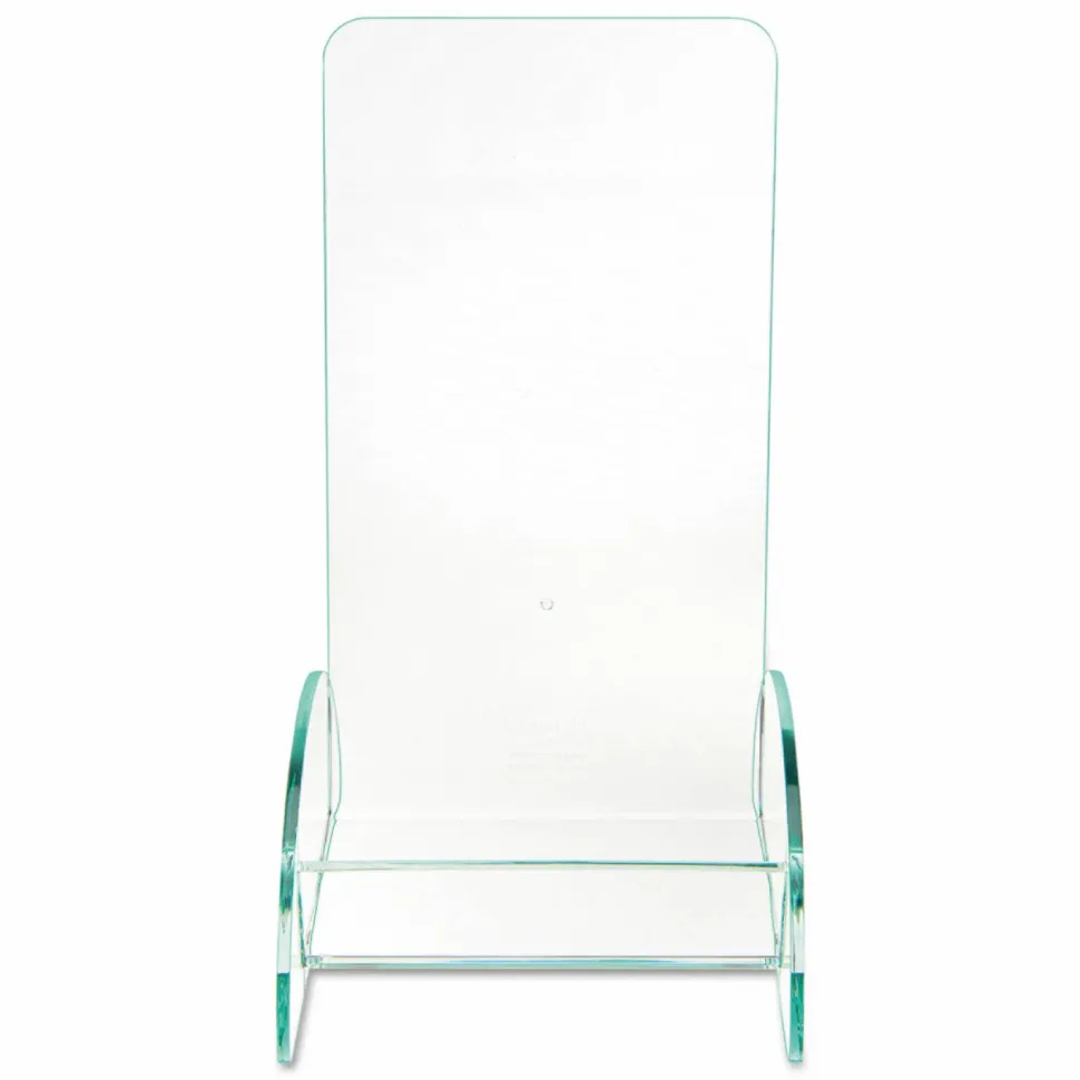 Deflecto Euro-Style Leaflet DocuHolder, 8"H x 4 1/2"W x 3 3/4"D, Clear/Green