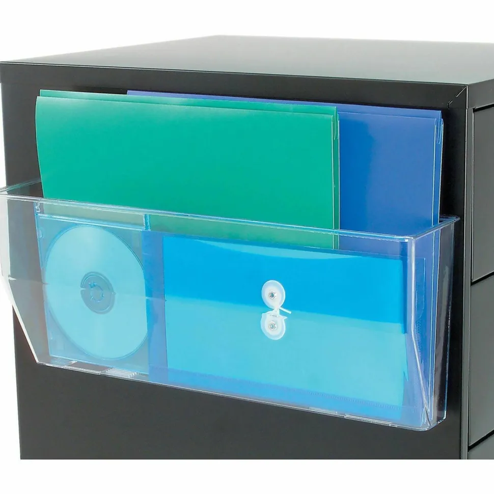 Deflecto Magnetic DocuPocket, 6 3/8"H x 15"W x 3"D, Clear
