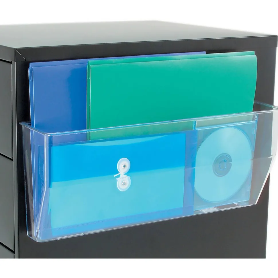 Deflecto Magnetic DocuPocket, 6 3/8"H x 15"W x 3"D, Clear