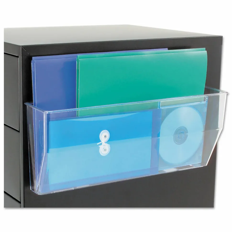 Deflecto Magnetic DocuPocket, 6 3/8"H x 15"W x 3"D, Clear