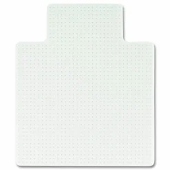 Deflecto OceanMat Chairmat - Floor, Commercial, Low Pile - 36"x 48" Depth x 0.250" Thickness - Lip Size 19" x 10"- Lipped - Plastic - Clear - 1Each