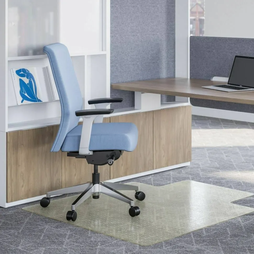 Deflecto OceanMat Chair Mat for Carpet - Commercial, Low Pile, Chair, Carpeted Floor - 53"x 45" Depth - CM1K232OCB