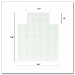 Deflecto OceanMat Chair Mat for Carpet - Commercial, Low Pile, Chair, Carpeted Floor - 53