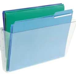 Deflecto Single Compartment Letter Size Stackable Wall File, Clear