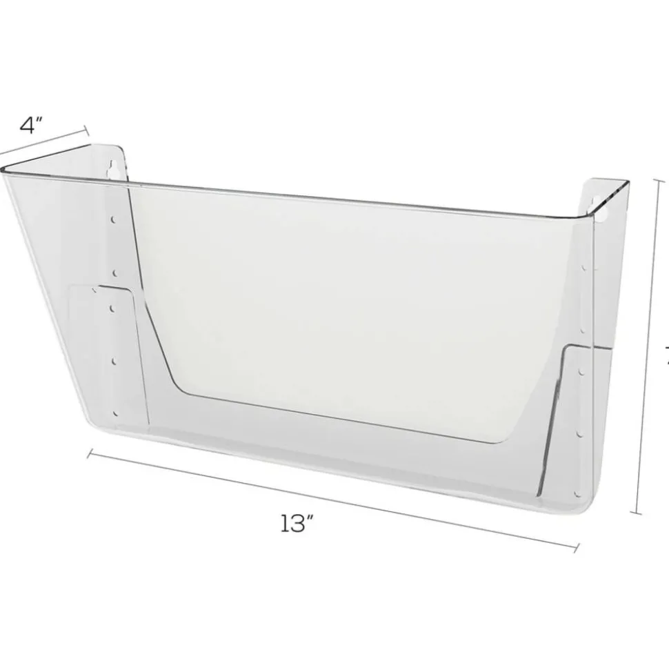 Deflecto Single Compartment Letter Size Stackable Wall File, Clear