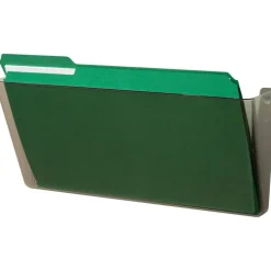 Deflecto Single Compartment Legal Size Stackable Wall File, Smoke