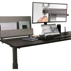 Deflecto Standing Desk Privacy Panel Organizer, Gray