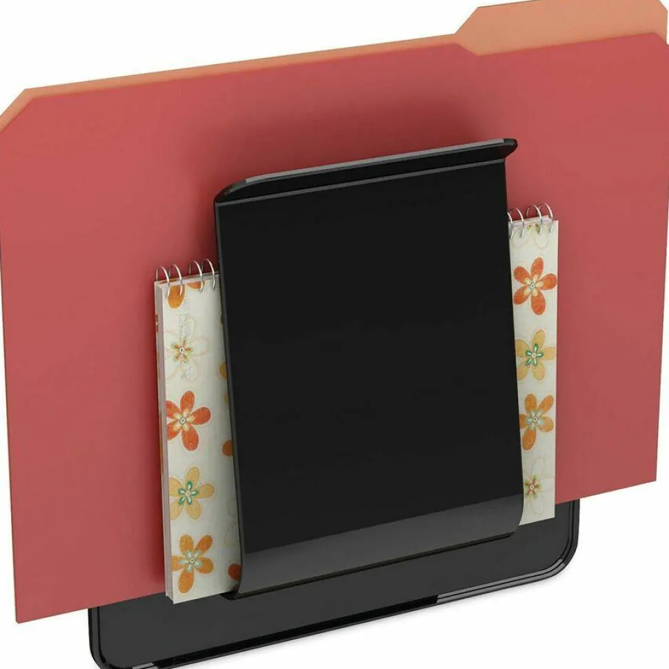 deflecto Stand Tall Wall File, Legal/Letter/Oversized Size, 9.25" x 10.63", Black