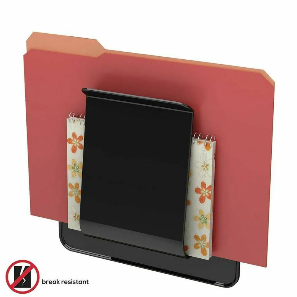 deflecto Stand Tall Wall File, Legal/Letter/Oversized Size, 9.25" x 10.63", Black
