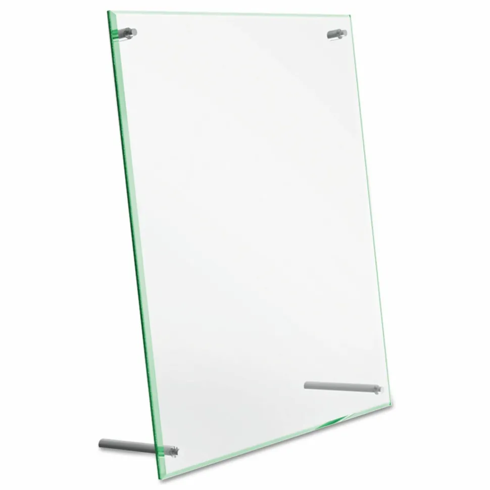 Deflecto Superior Image Beveled Edge Sign Holder, 12 5/8"H x 10 1/6"W x 3 3/8"D, Clear