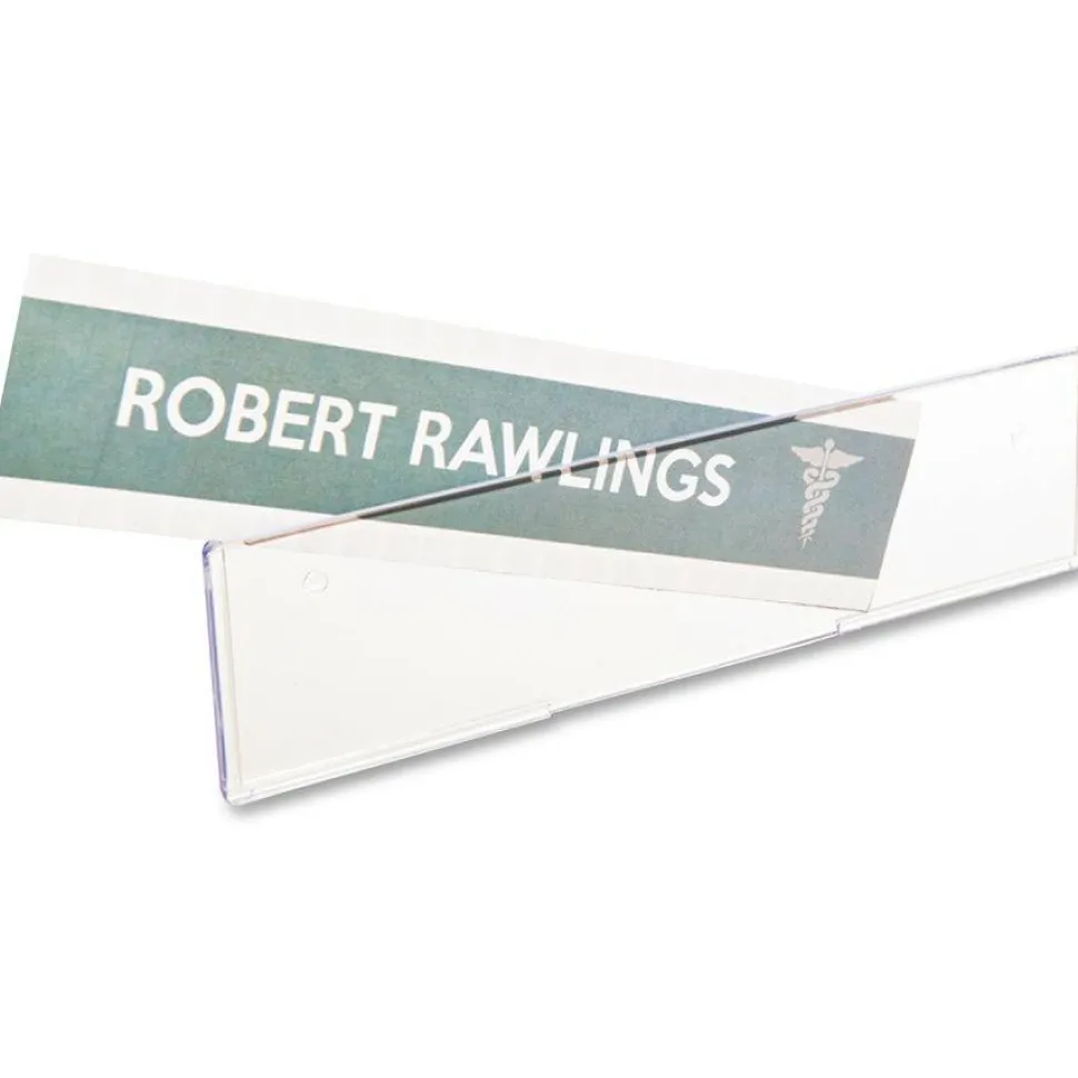 deflecto Superior Image Cubicle Nameplate Sign Holder, 8.5 x 2 Insert, Clear