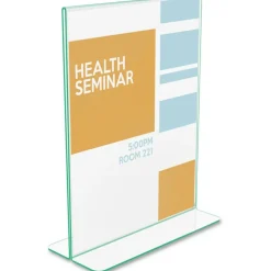deflecto Superior Image Green Edge Sign Holder, 8.5
