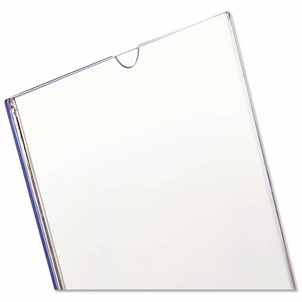 Deflecto Superior Image Slanted Sign Holder, 8 1/2" x 11", Clear
